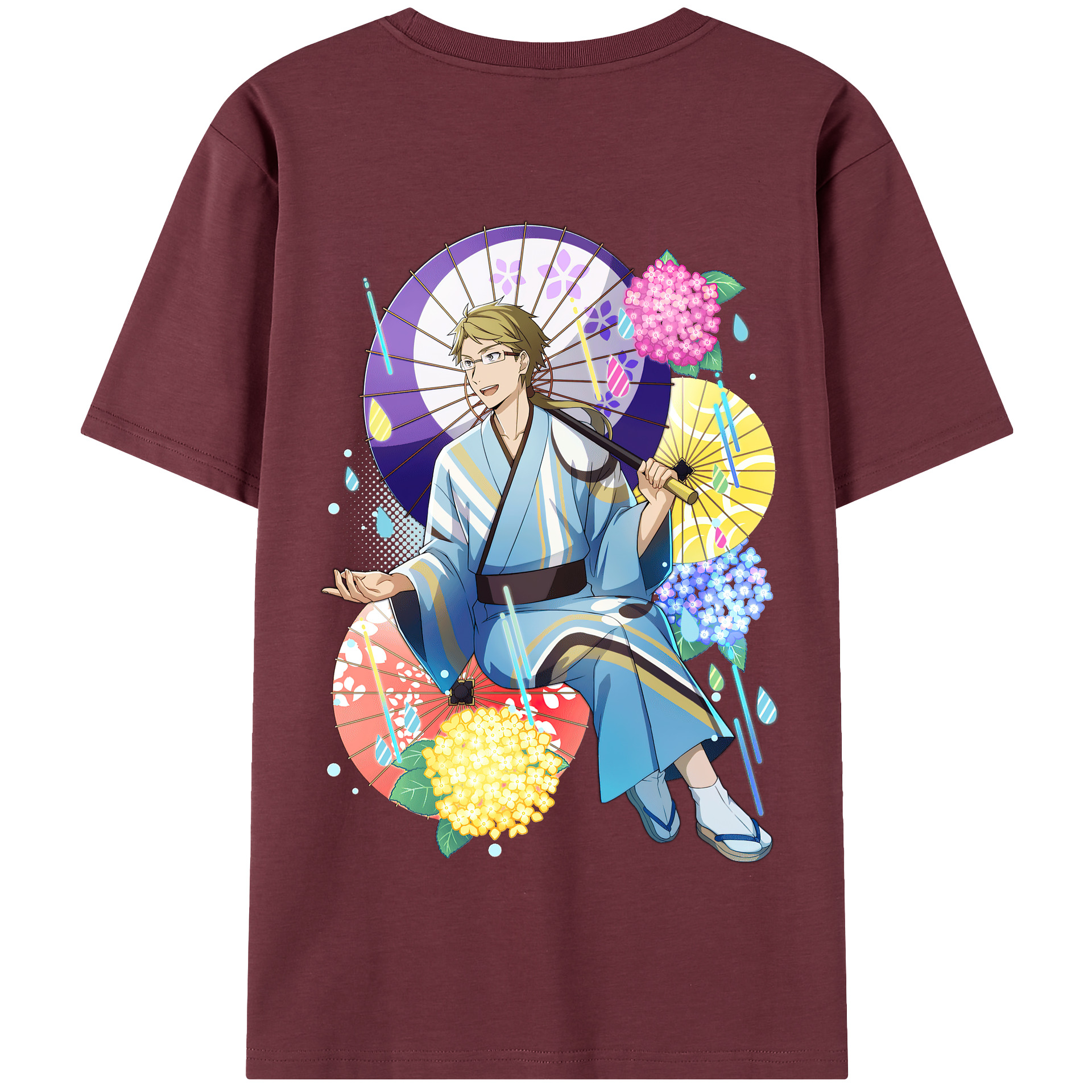 （画像用） 文豪ストレイドッグス Bungo Stray Dogs 綿100％半袖Tシャツ（背面プリント）